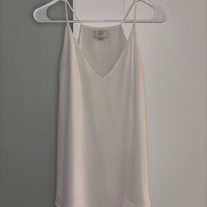 LOFT White Camisole V-Neck Sleeveless Top